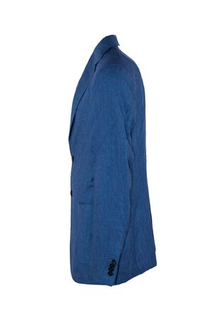 Blue linen blazer 120% LINO | 33AL2M89BV000G147700098